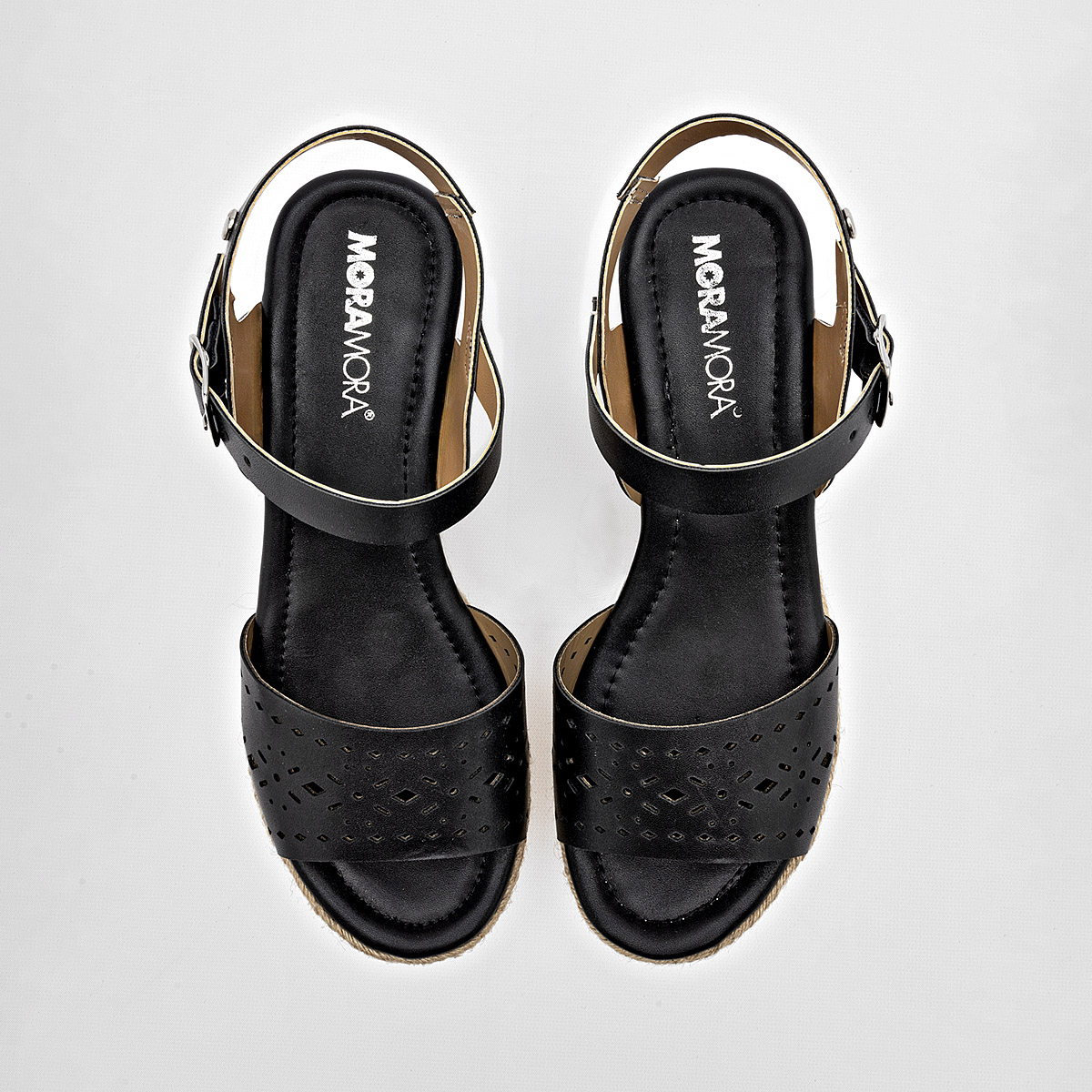 Foto 3 | Moramora Sandalia Para Mujer Negro Cod.132550