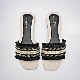 Foto 3 | Mora Tierra Sandalia Para Mujer Negro Beige Cod.133070