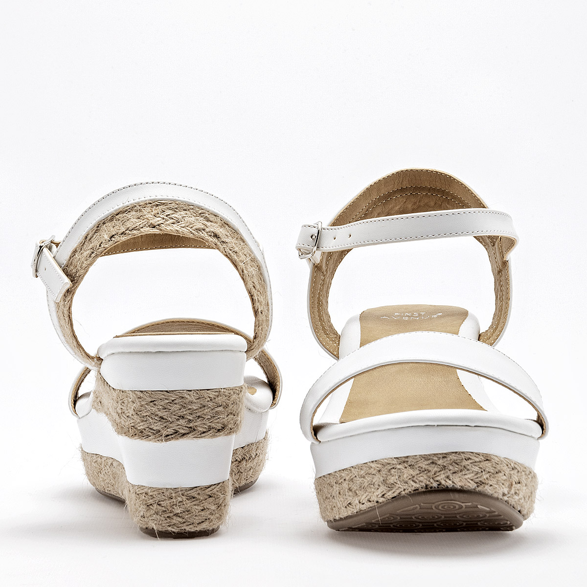 Foto 4 pulgar | First Avenue Sandalia Para Mujer Blanco Cod.132140