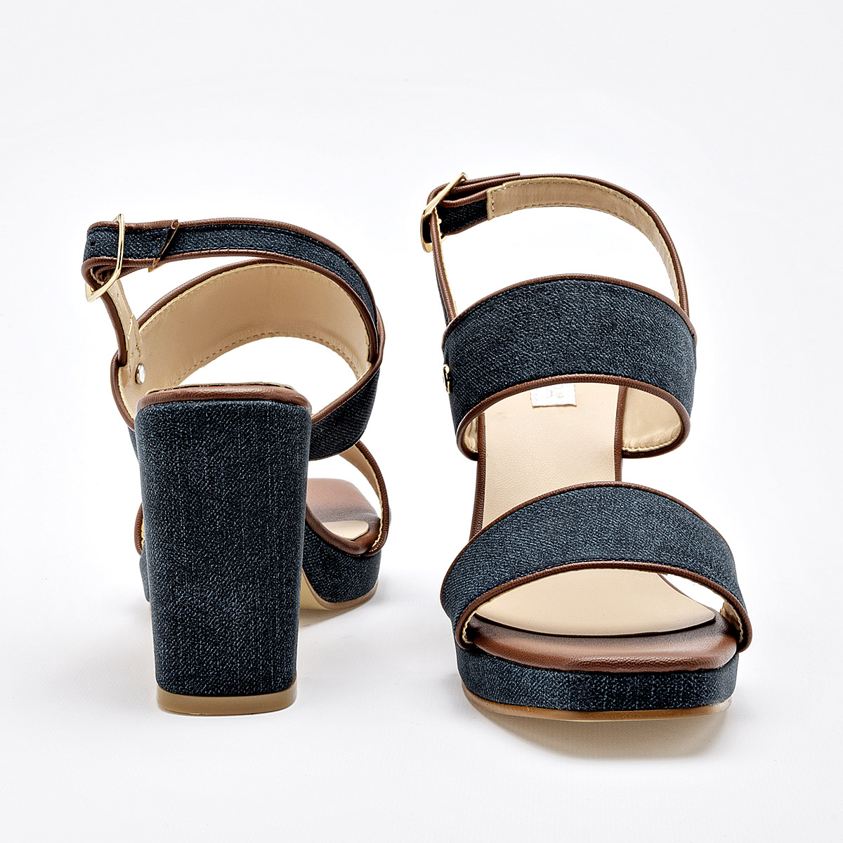 Foto 4 pulgar | Sandalias de Tacón MoraMora Marino para Mujer