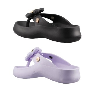 Foto 4 | Sandalia Casual 2 Pares Negro y Lila
