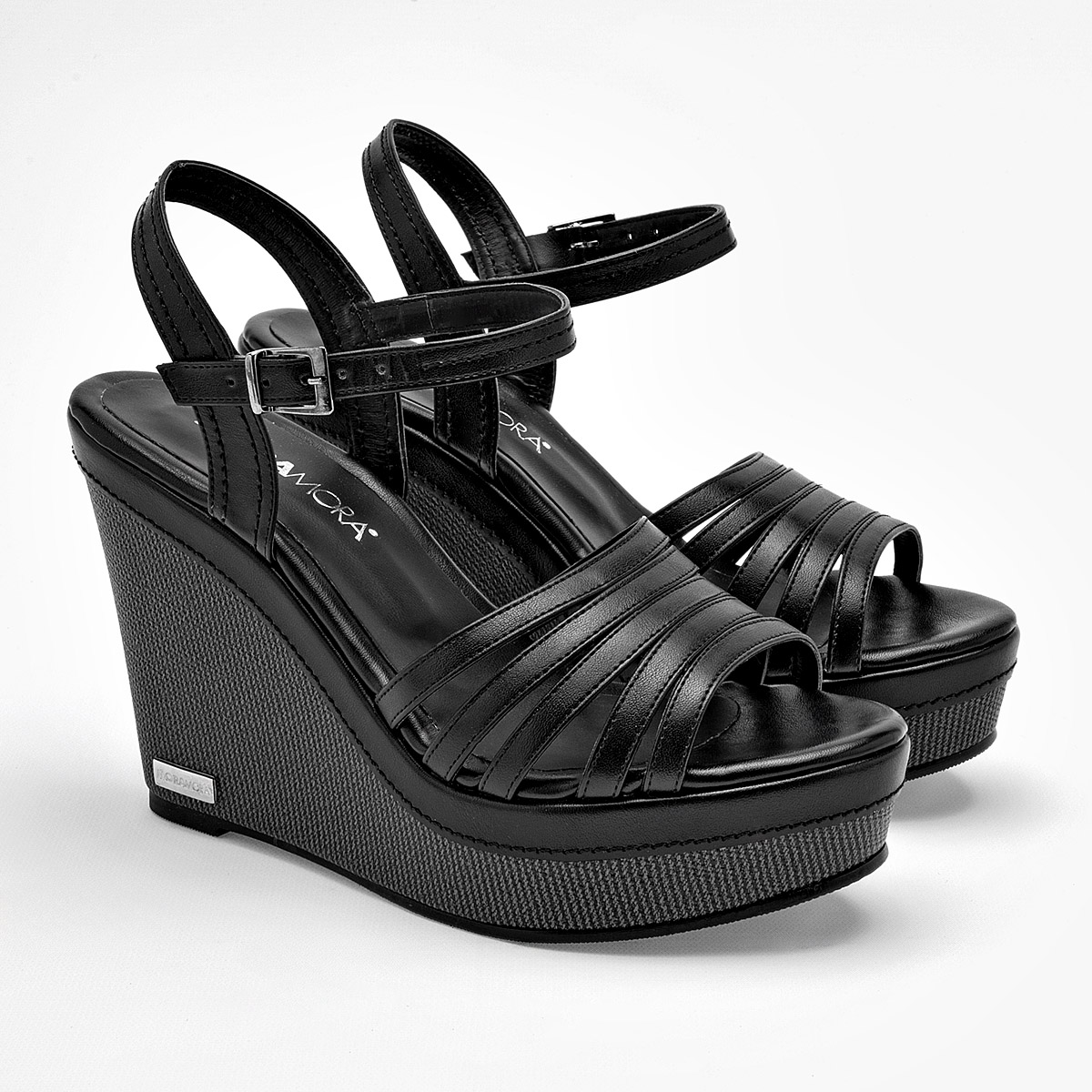 Foto 3 pulgar | Sandalias Moramora Negras para Mujer