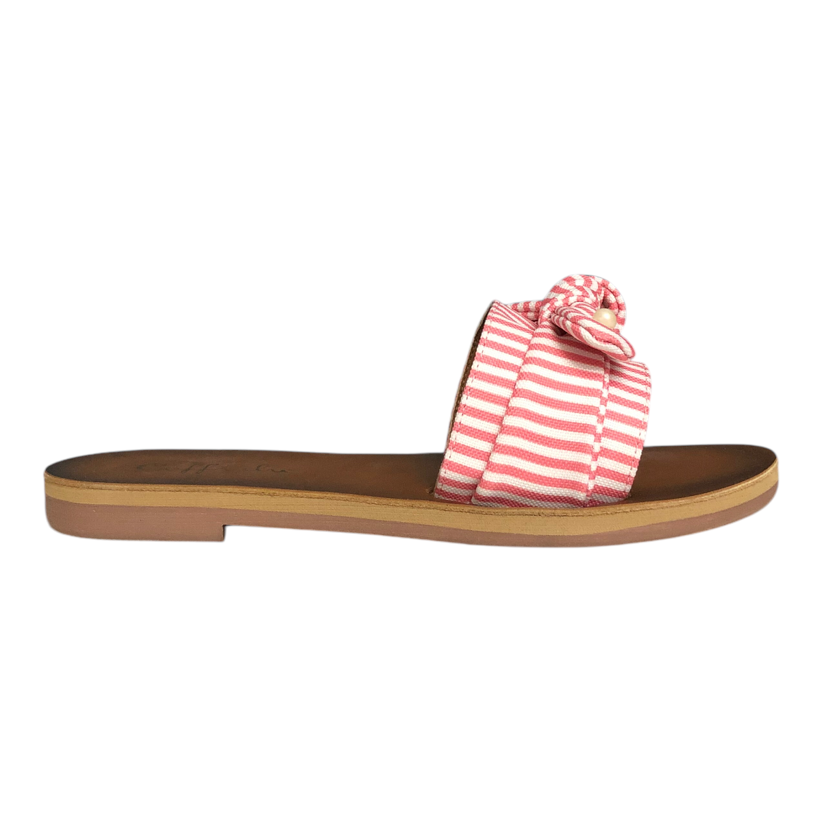 Foto 2 pulgar | Sandalia Texti Rayas Rosa Para Dama Coffi Du