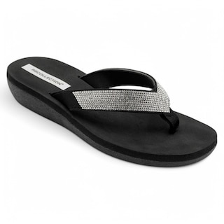 Foto 2 | Sandalias De Piso Exterior Textil Color Negro Para Mujer De Rbcollection