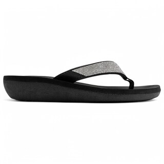 Foto 3 | Sandalias De Piso Exterior Textil Color Negro Para Mujer De Rbcollection