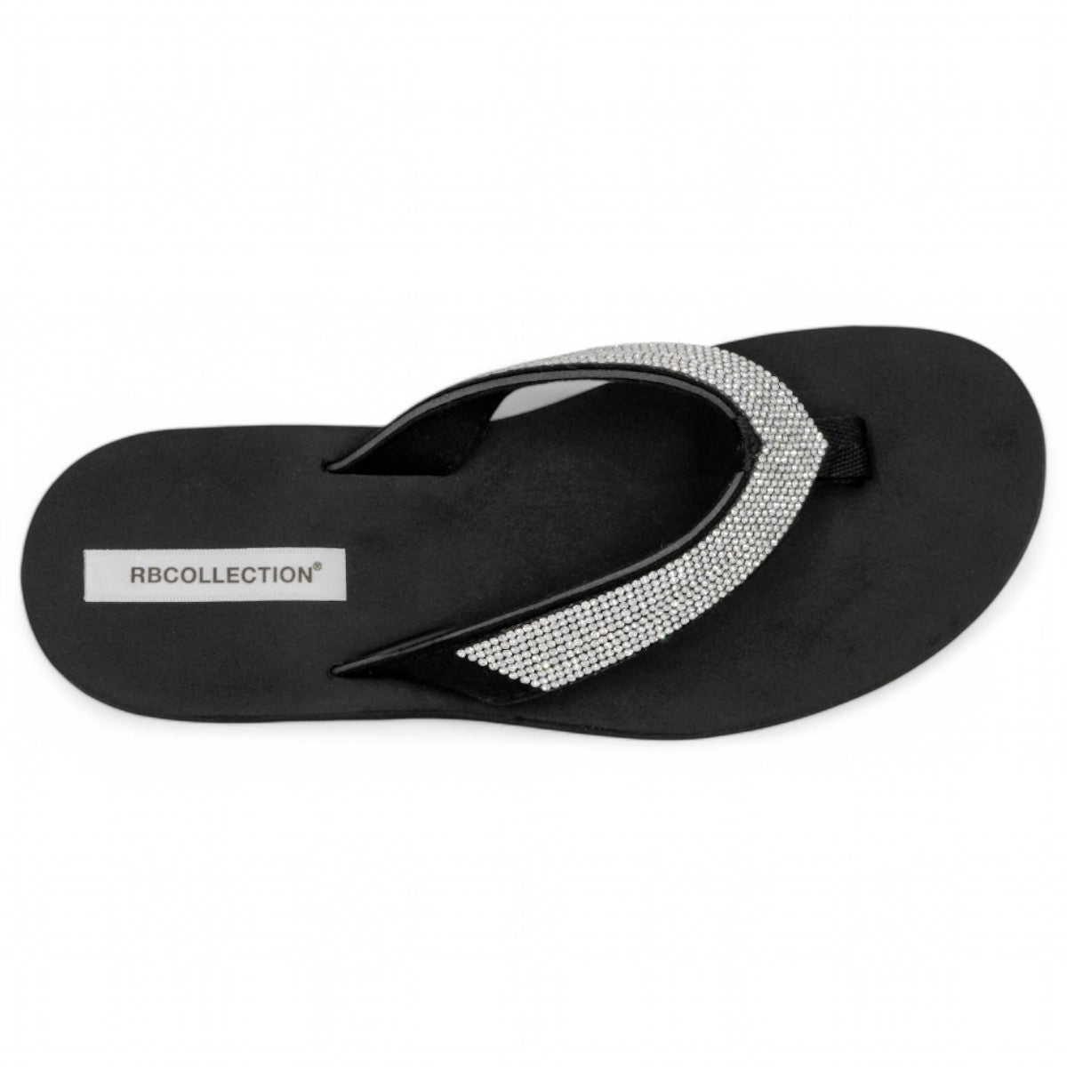 Foto 4 | Sandalias De Piso Exterior Textil Color Negro Para Mujer De Rbcollection