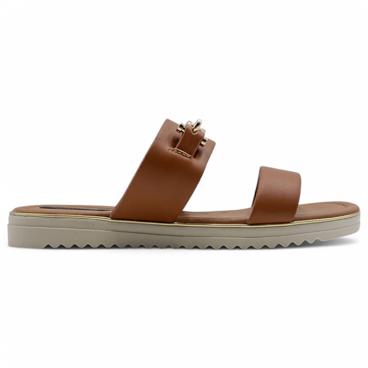 Foto 4 pulgar | Sandalias De Piso Exterior Piel Vegana Color Café Para Mujer De Rbbasics