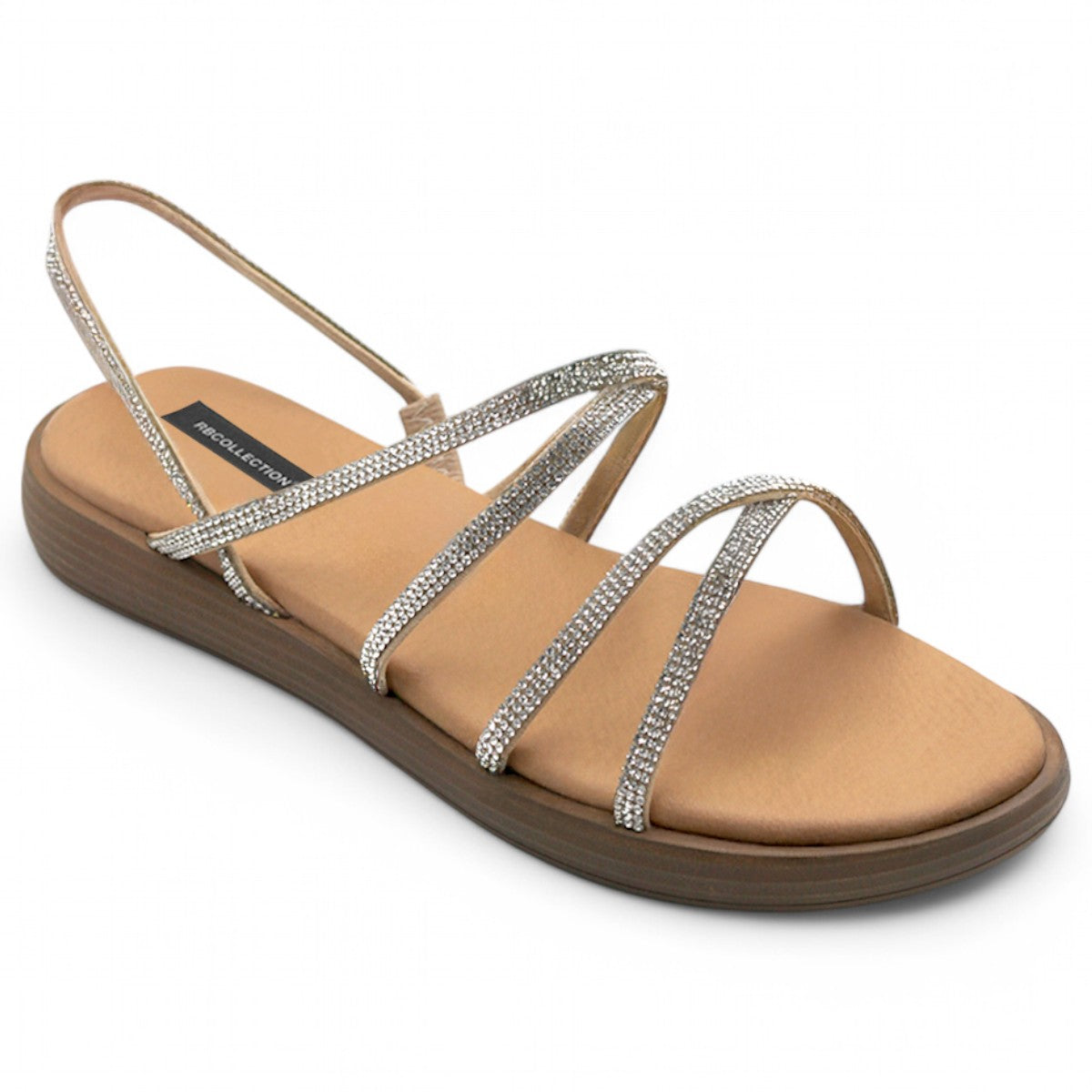 Foto 2 | Sandalias De Piso Exterior Sintético Color Plata Para Mujer De Rbcollection