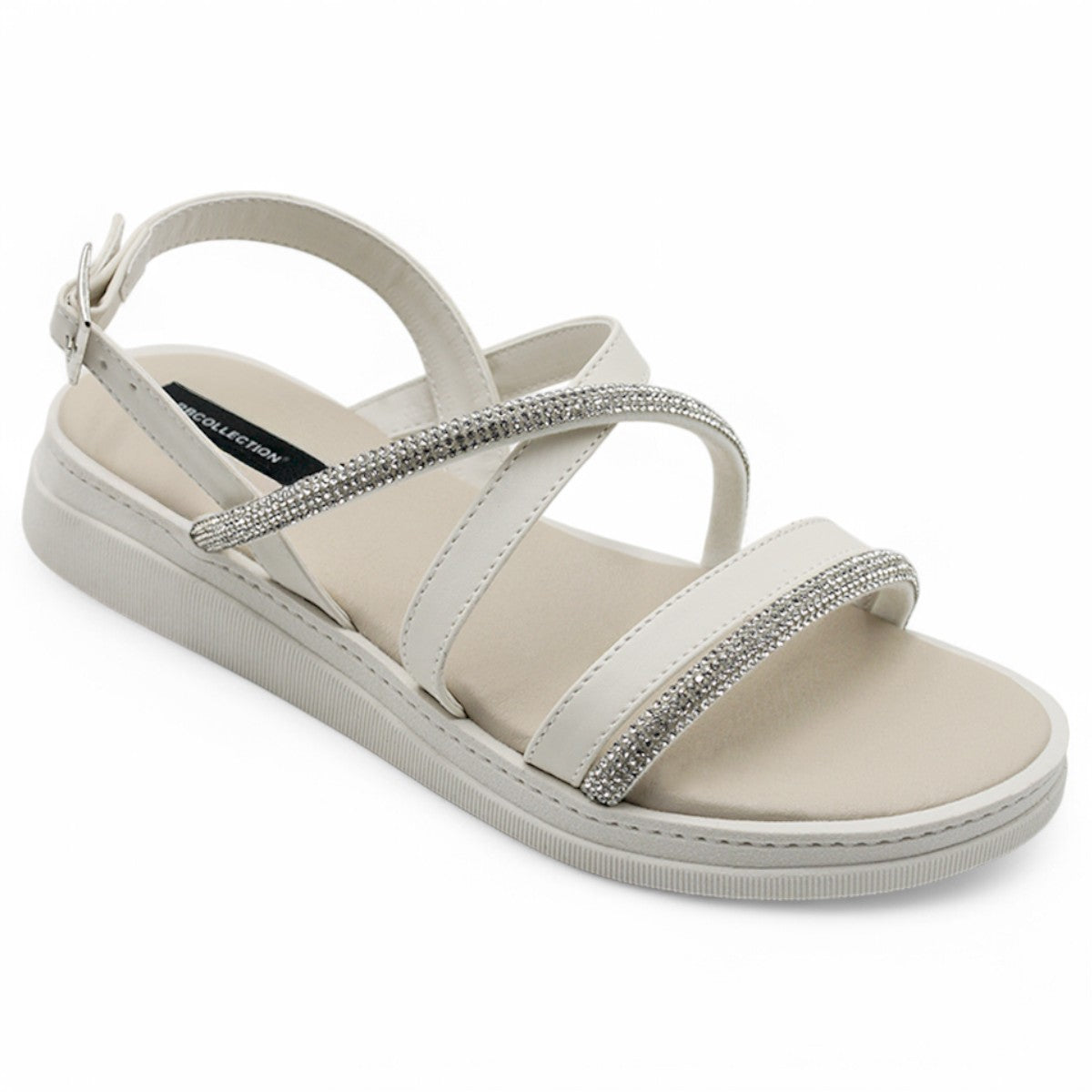 Foto 3 pulgar | Sandalias De Piso Exterior Piel Vegana Color Beige  Para Mujer De Rbcollection