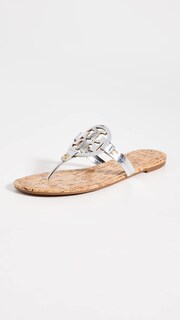 Foto 2 | Sandalias Tory Burch Miller Para Mujer Plateadas/naturales, Talla 11us - Venta Internacional.