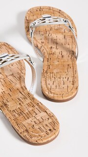 Foto 3 | Sandalias Tory Burch Miller Para Mujer Plateadas/naturales, Talla 11us - Venta Internacional.