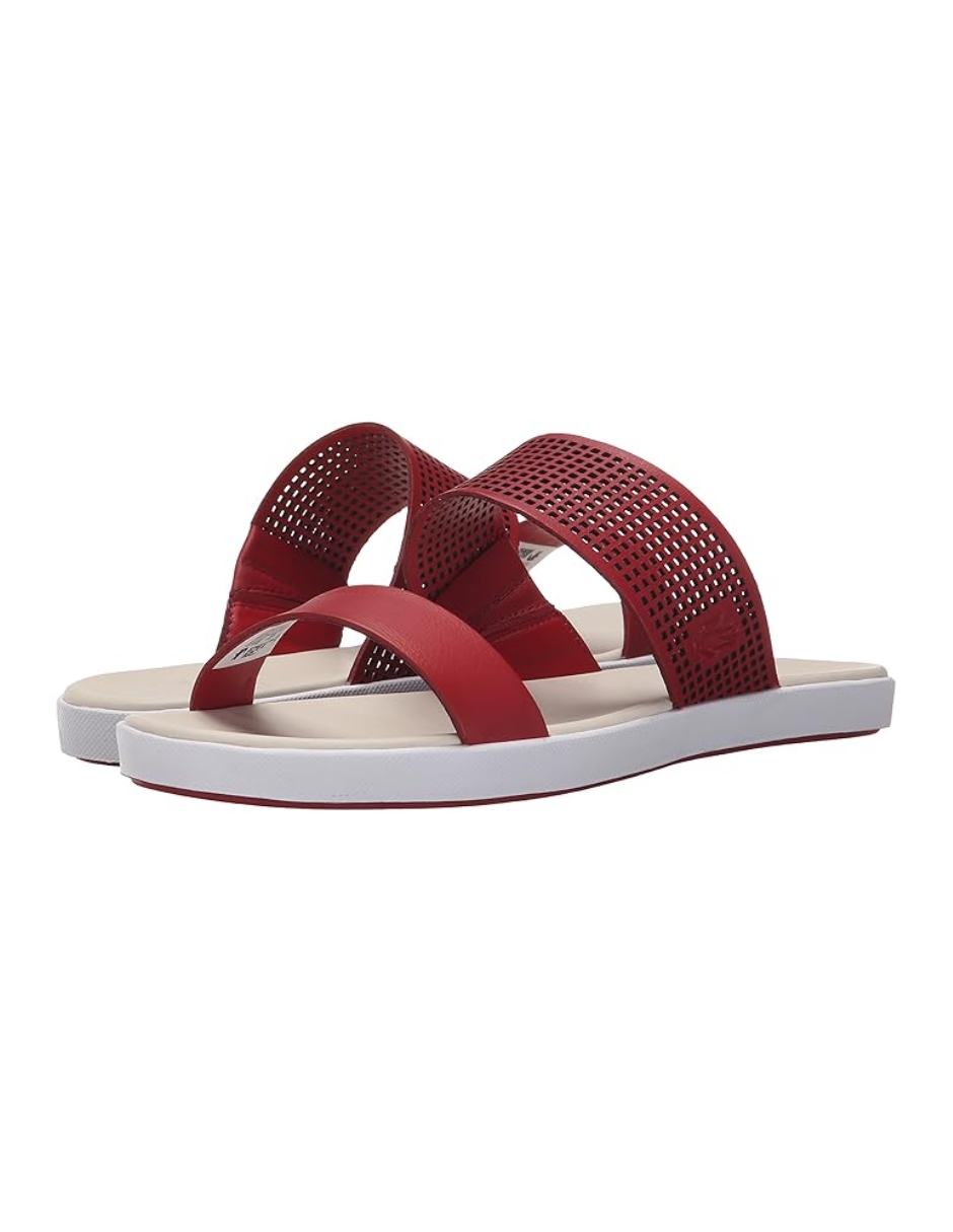 Foto 2 pulgar | Sandalias Lacoste Natoy Slide Para Dama Color Rojo