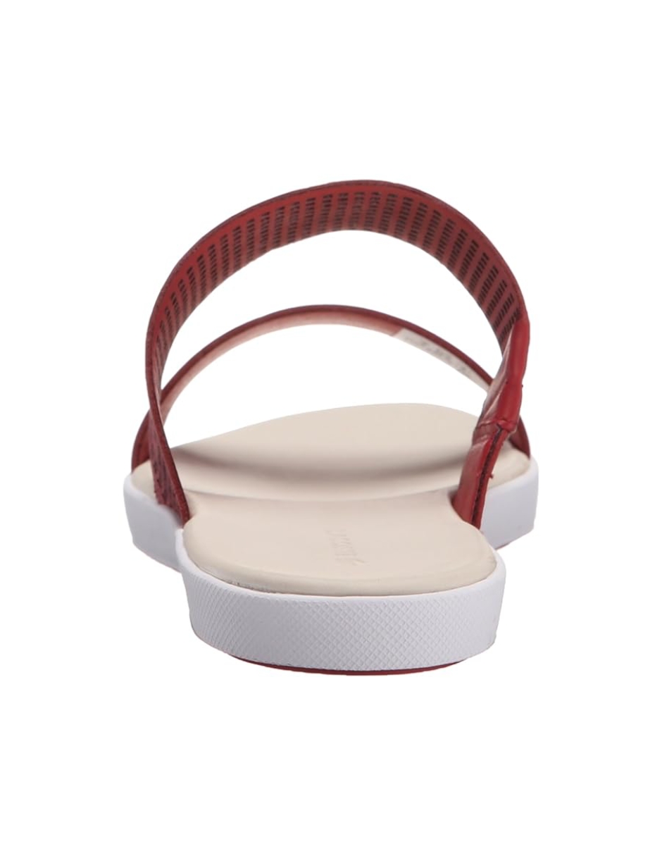 Foto 6 pulgar | Sandalias Lacoste Natoy Slide Para Dama Color Rojo