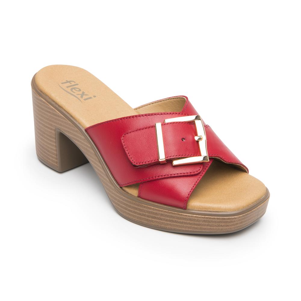 Foto 3 pulgar | Sandalias Flexi Rojo Para Mujer [fff3763] Rojo