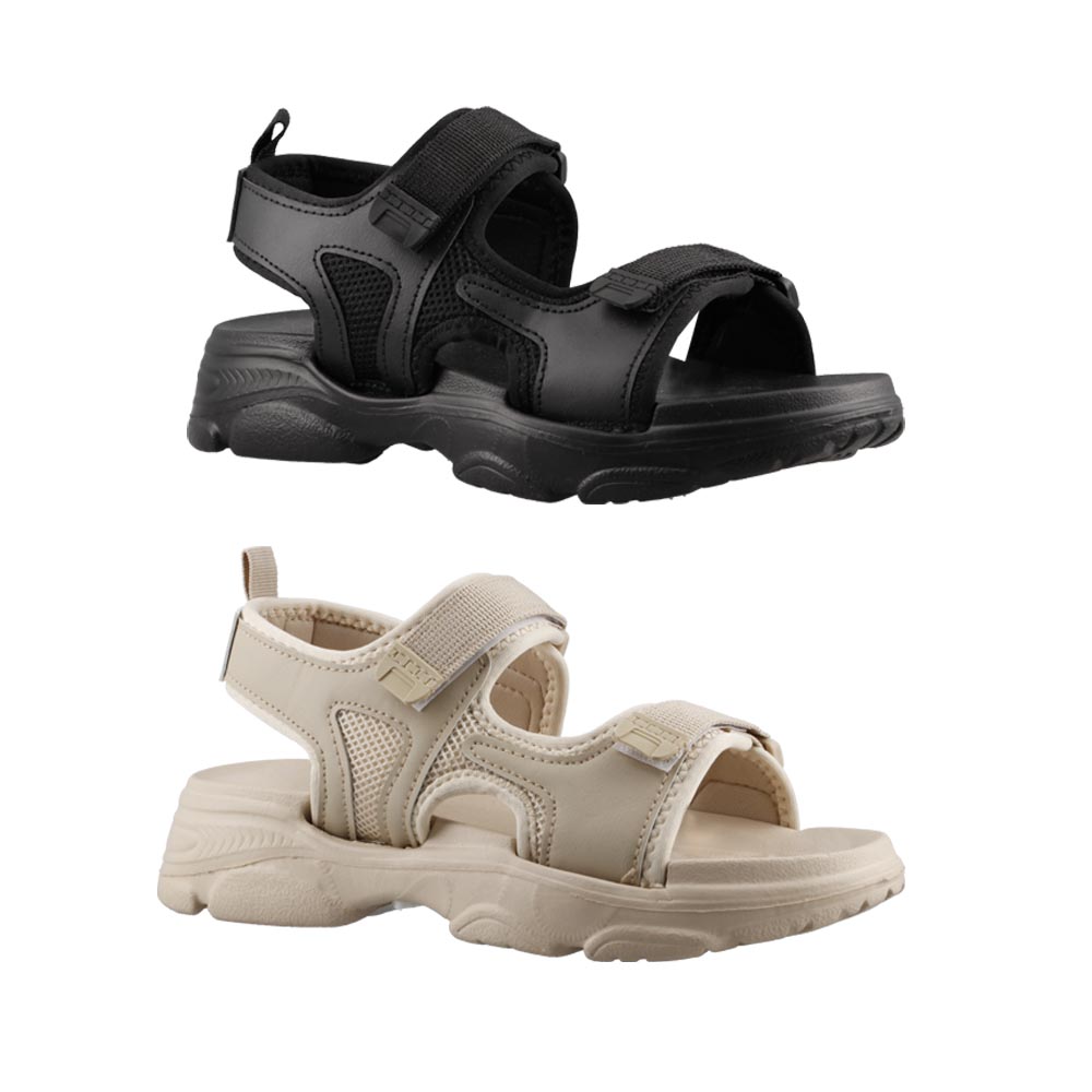 Foto 3 pulgar | Sandalias Bipack Hr 50202 Negro/beige Sandalia Casual Mujer 2 Pares Talla 23 A 26 E