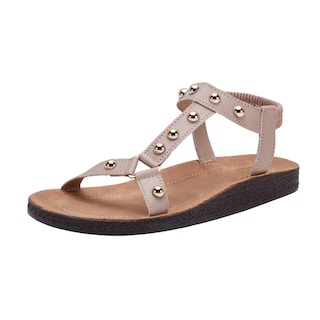 Foto 1 | Sandalias Calzado Watanabe Color Beige Estoperoles