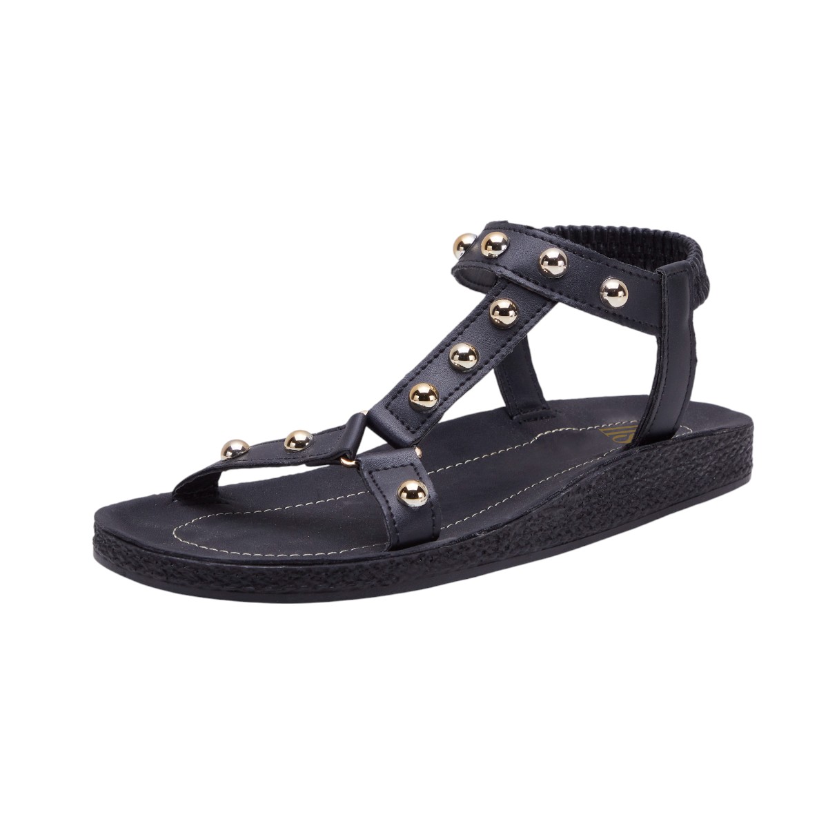 Sandalias Calzado Watanabe Color Negro Estoperoles