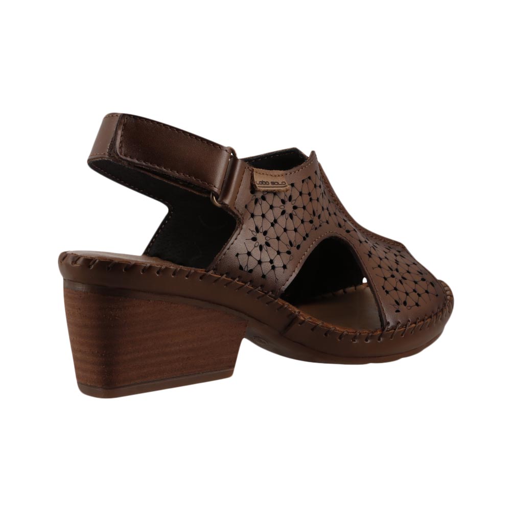 Foto 3 | Sandalia Lobo Solo 2240n Miel Sandalia Casual En Piel Tacon Ancho Talla 22 A 27 E