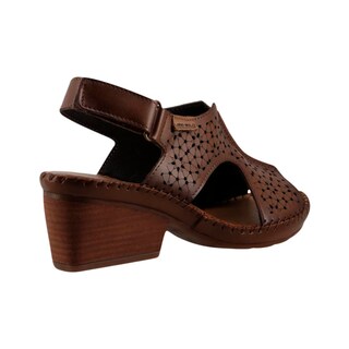 Foto 3 | Sandalia Lobo Solo 2240n Miel Sandalia Casual En Piel Tacon Ancho Talla 22 A 27 E