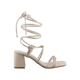 Foto 1 | Sandalia Mujer Mama Lola 5312 Ecru Cordones Casuales Tacon Bajo Ancho Talla 23 A 26 E