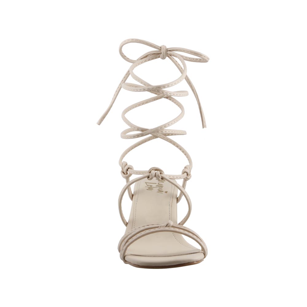 Foto 6 pulgar | Sandalia Mujer Mama Lola 5312 Ecru Cordones Casuales Tacon Bajo Ancho Talla 23 A 26 E