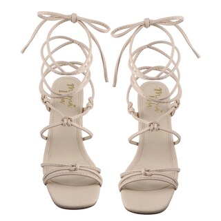 Foto 6 | Sandalia Mujer Mama Lola 5312 Ecru Cordones Casuales Tacon Bajo Ancho Talla 23 A 26 E