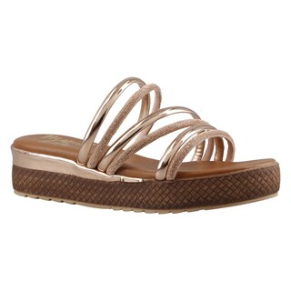 Foto 2 | Sandalia Mujer Mama Lola 1000 Oro Rosado Huarache De Piso Plataforma Mujer Casual Talla 23 A 26 E
