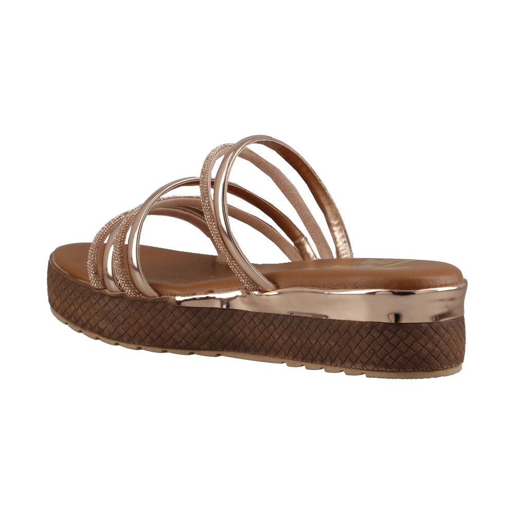 Foto 5 pulgar | Sandalia Mujer Mama Lola 1000 Oro Rosado Huarache De Piso Plataforma Mujer Casual Talla 23 A 26 E