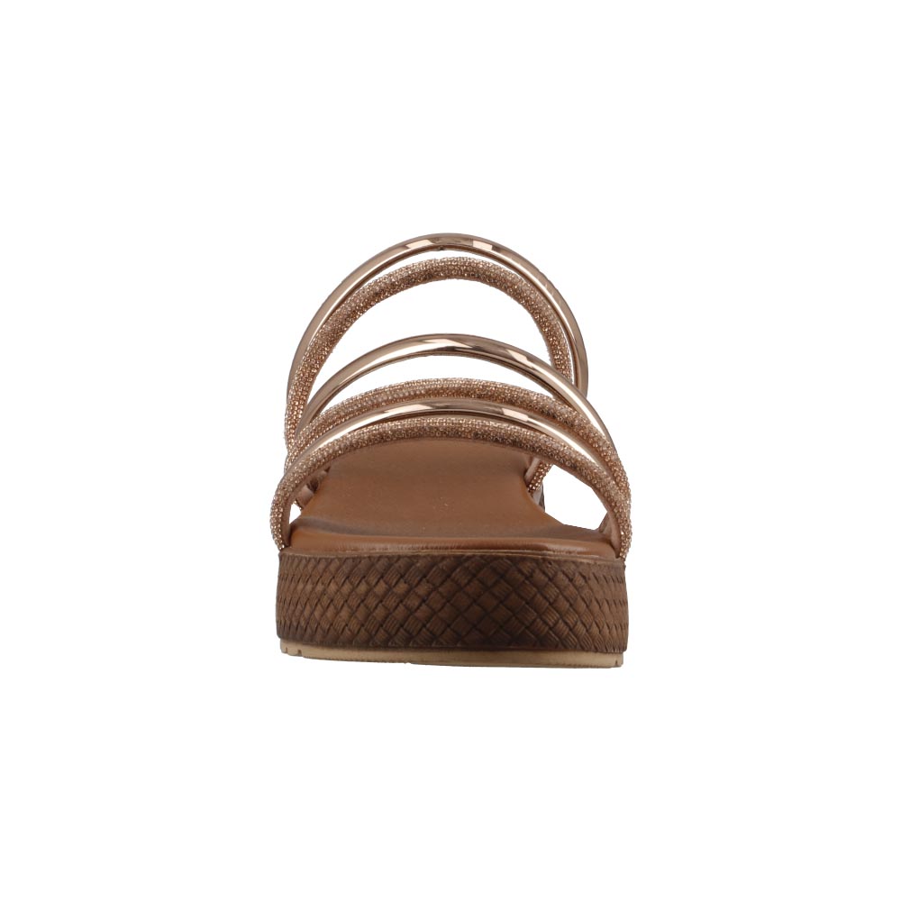 Foto 6 pulgar | Sandalia Mujer Mama Lola 1000 Oro Rosado Huarache De Piso Plataforma Mujer Casual Talla 23 A 26 E