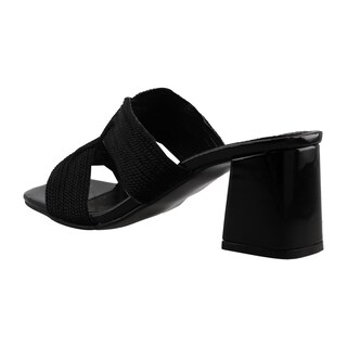 Foto 4 | Sandalia Mujer Mama Lola 5206 Negro Sandalia Mujer Tacon Bajo Ancho Casual Talla 23 A 26 E
