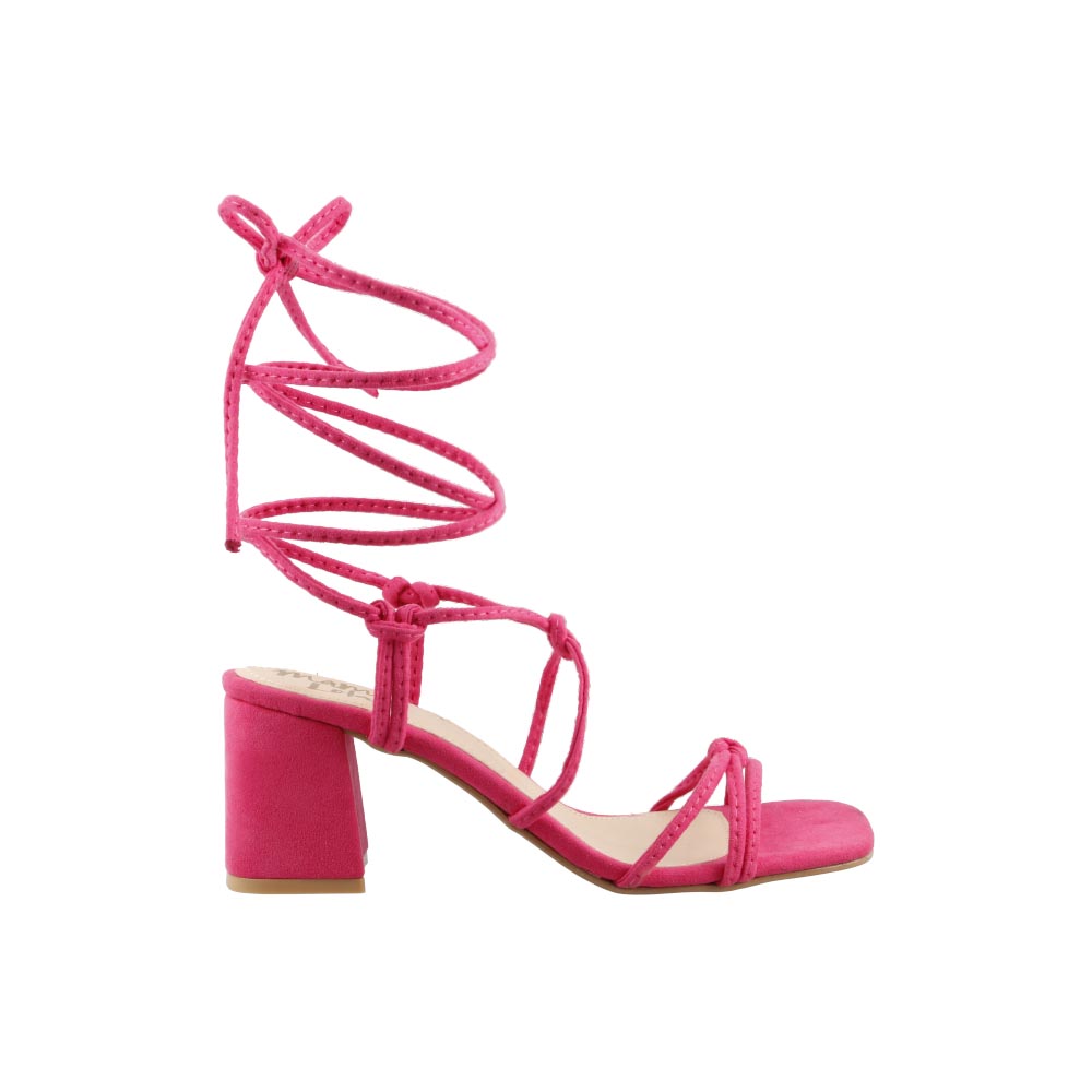 Foto 2 pulgar | Sandalia Mujer Mama Lola 5312 Rosa Valentino Cordones Casuales Tacon Bajo Ancho Talla 23 A 26 E