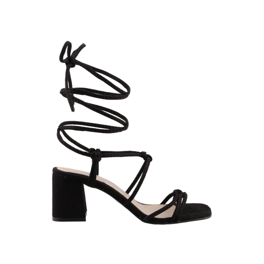 Foto 2 pulgar | Sandalia Mujer Mama Lola 5312 Negro Cordones Casuales Tacon Bajo Ancho Talla 23 A 26 E