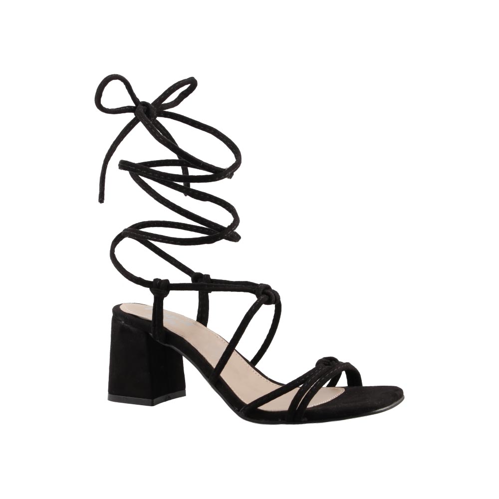 Foto 3 pulgar | Sandalia Mujer Mama Lola 5312 Negro Cordones Casuales Tacon Bajo Ancho Talla 23 A 26 E