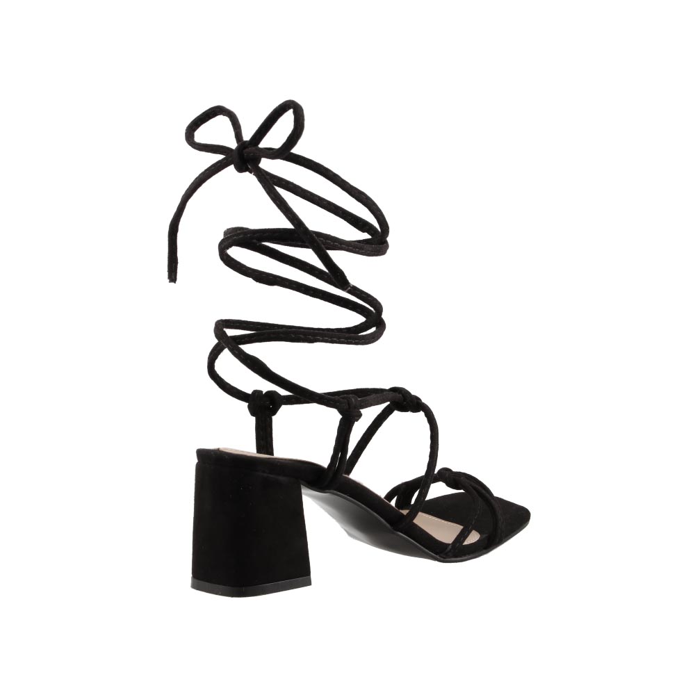 Foto 4 pulgar | Sandalia Mujer Mama Lola 5312 Negro Cordones Casuales Tacon Bajo Ancho Talla 23 A 26 E