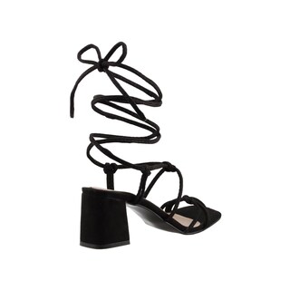 Foto 3 | Sandalia Mujer Mama Lola 5312 Negro Cordones Casuales Tacon Bajo Ancho Talla 23 A 26 E
