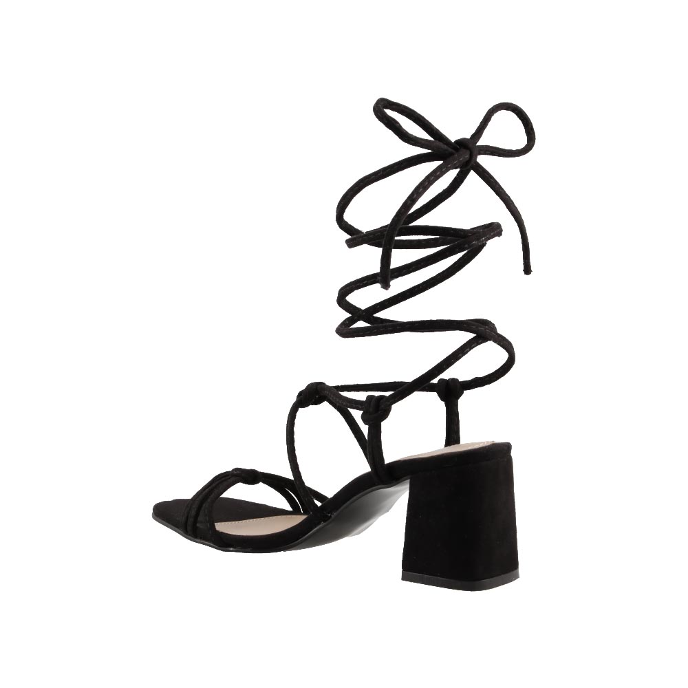 Foto 5 pulgar | Sandalia Mujer Mama Lola 5312 Negro Cordones Casuales Tacon Bajo Ancho Talla 23 A 26 E
