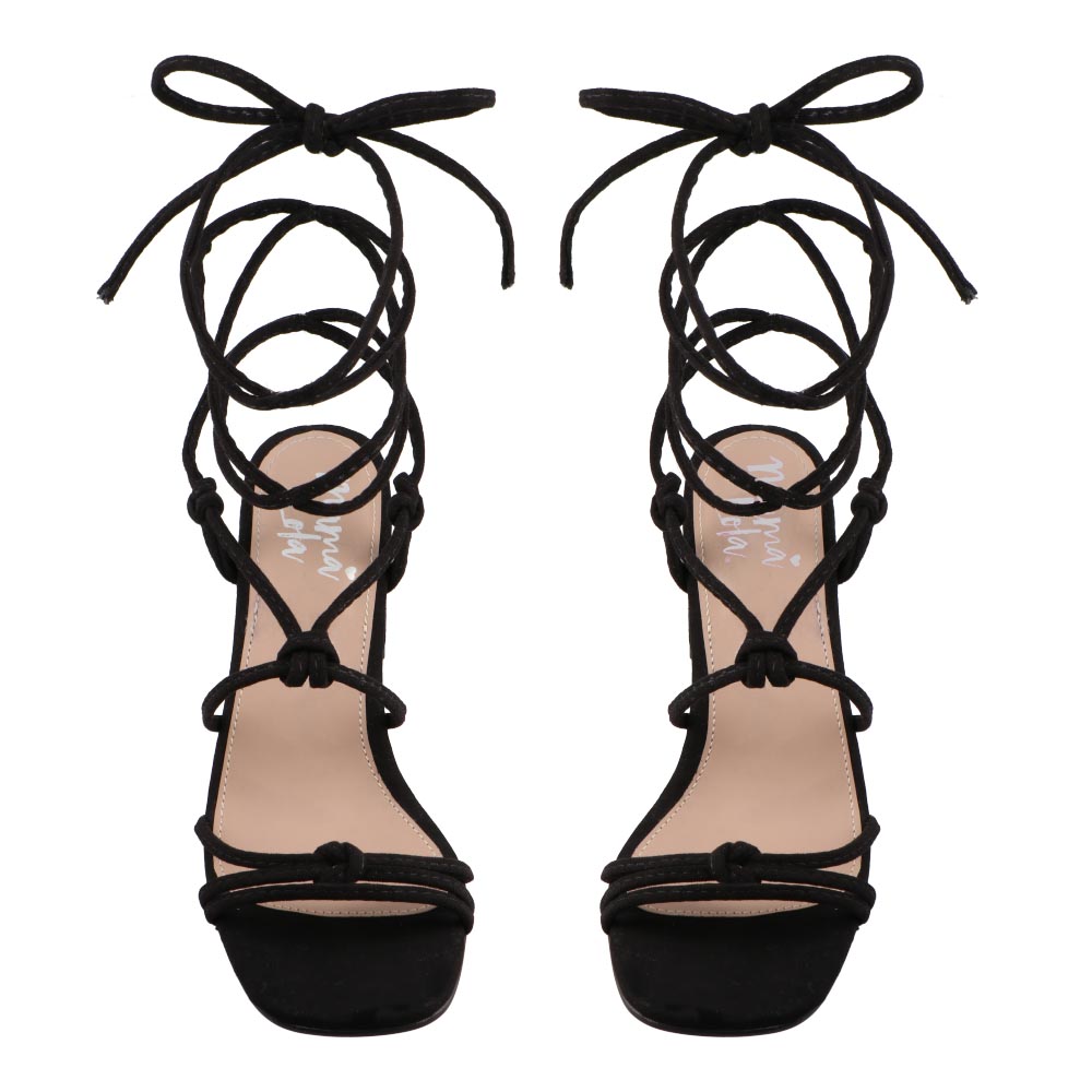 Foto 7 pulgar | Sandalia Mujer Mama Lola 5312 Negro Cordones Casuales Tacon Bajo Ancho Talla 23 A 26 E