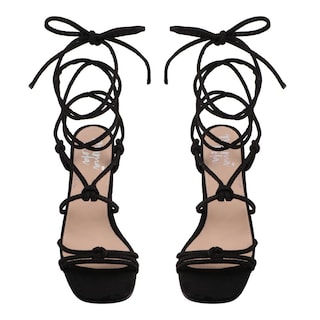 Foto 6 | Sandalia Mujer Mama Lola 5312 Negro Cordones Casuales Tacon Bajo Ancho Talla 23 A 26 E