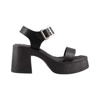 Foto 1 | Sandalia Mujer Mama Lola 5133 Negro Dama Tacon Ancho Alto Comodos Talla 23 A 26 E