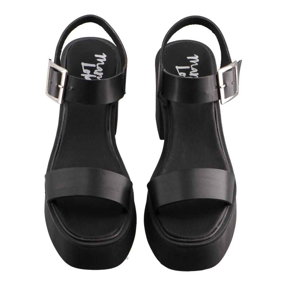 Foto 6 | Sandalia Mujer Mama Lola 5133 Negro Dama Tacon Ancho Alto Comodos Talla 23 A 26 E
