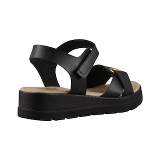 Foto 3 | Sandalia Mujer Confort Mama Lola 1991 Negro Huarache Casual Piso Dama Talla 23 A 26 E
