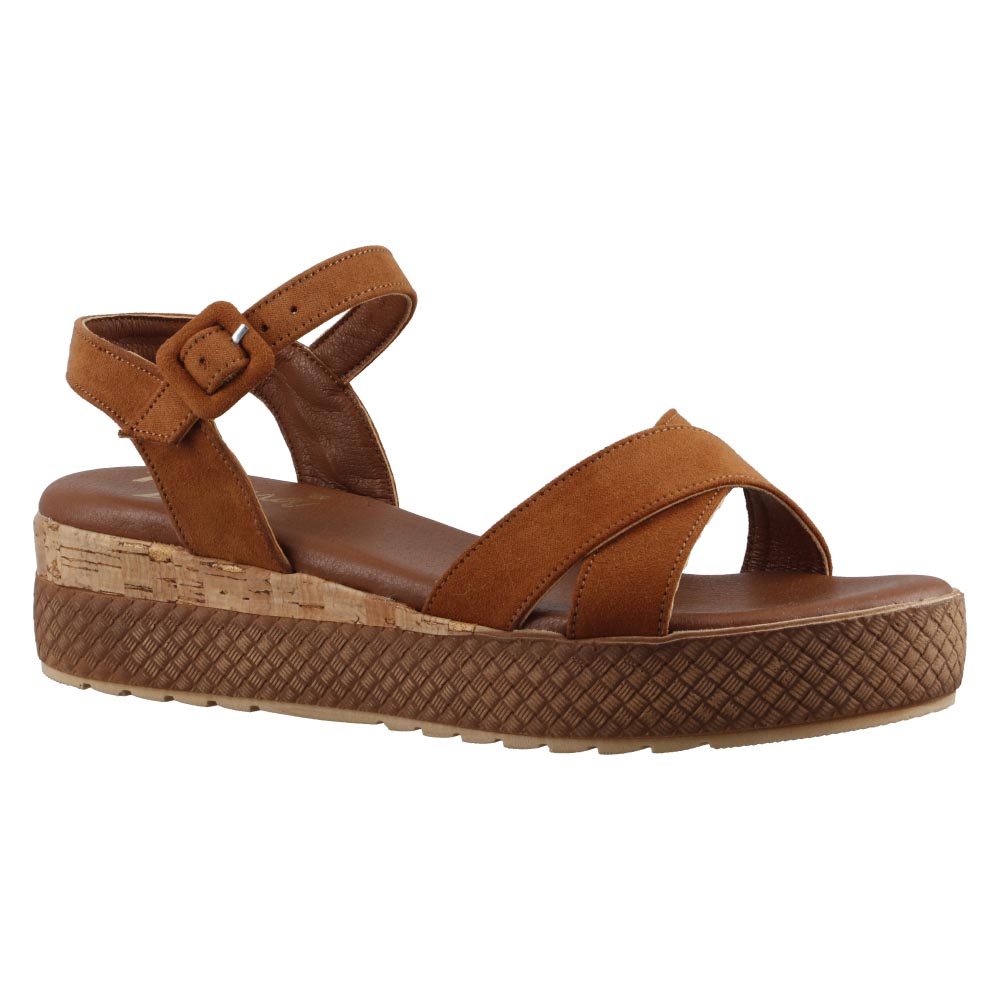 Foto 2 | Sandalia Mujer Mama Lola 1002 Ladrillo Mujer Huaraches De Piso Plataforma Talla 23 A 26 E