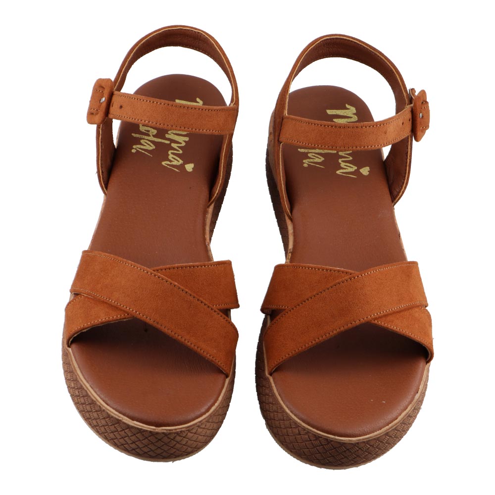 Foto 6 | Sandalia Mujer Mama Lola 1002 Ladrillo Mujer Huaraches De Piso Plataforma Talla 23 A 26 E