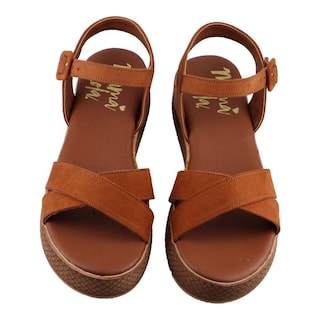 Foto 6 | Sandalia Mujer Mama Lola 1002 Ladrillo Mujer Huaraches De Piso Plataforma Talla 23 A 26 E
