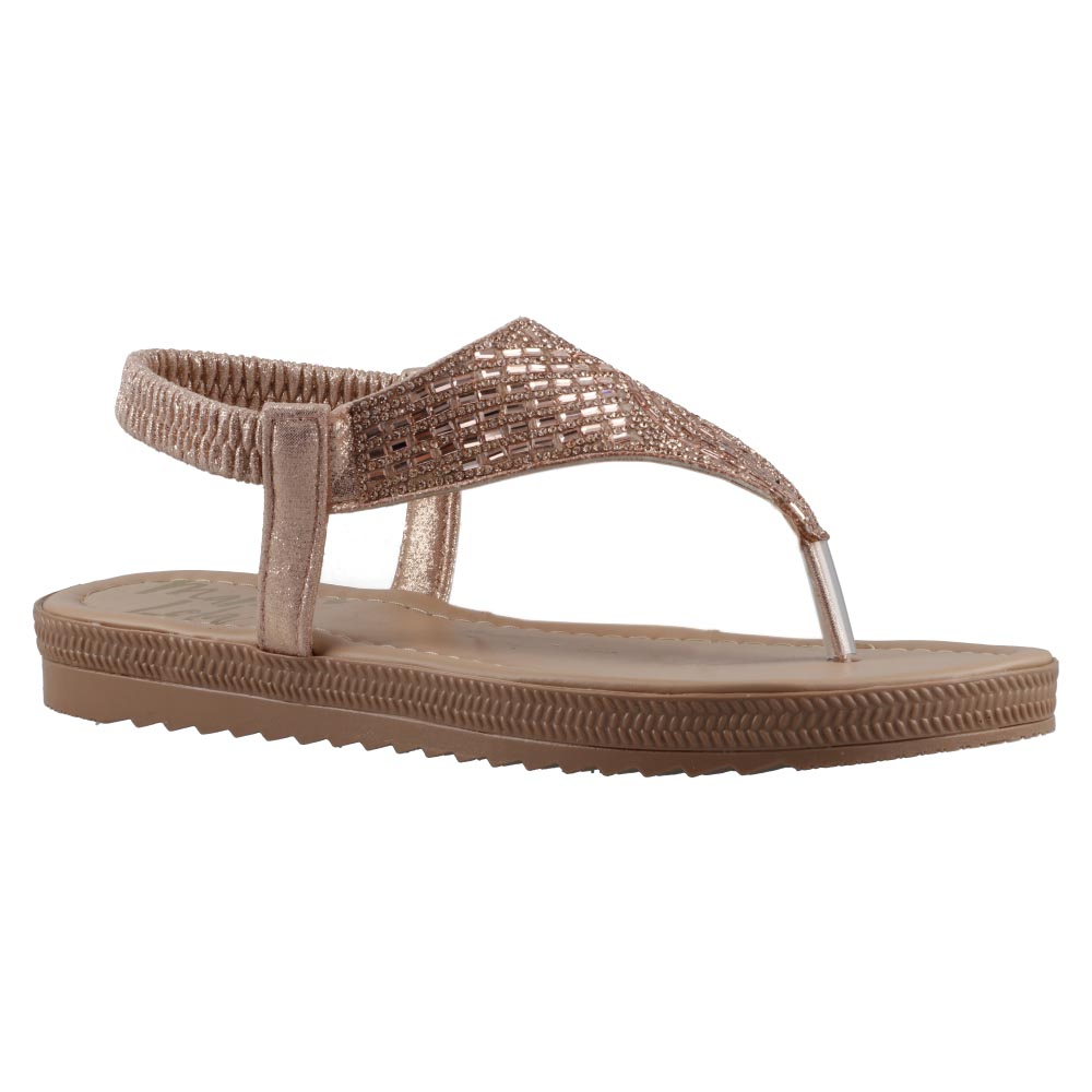 Foto 3 pulgar | Sandalia Mujer Mama Lola 703 Oro Rosado Huarache Casual De Piso Dama Talla 22 A 26 E