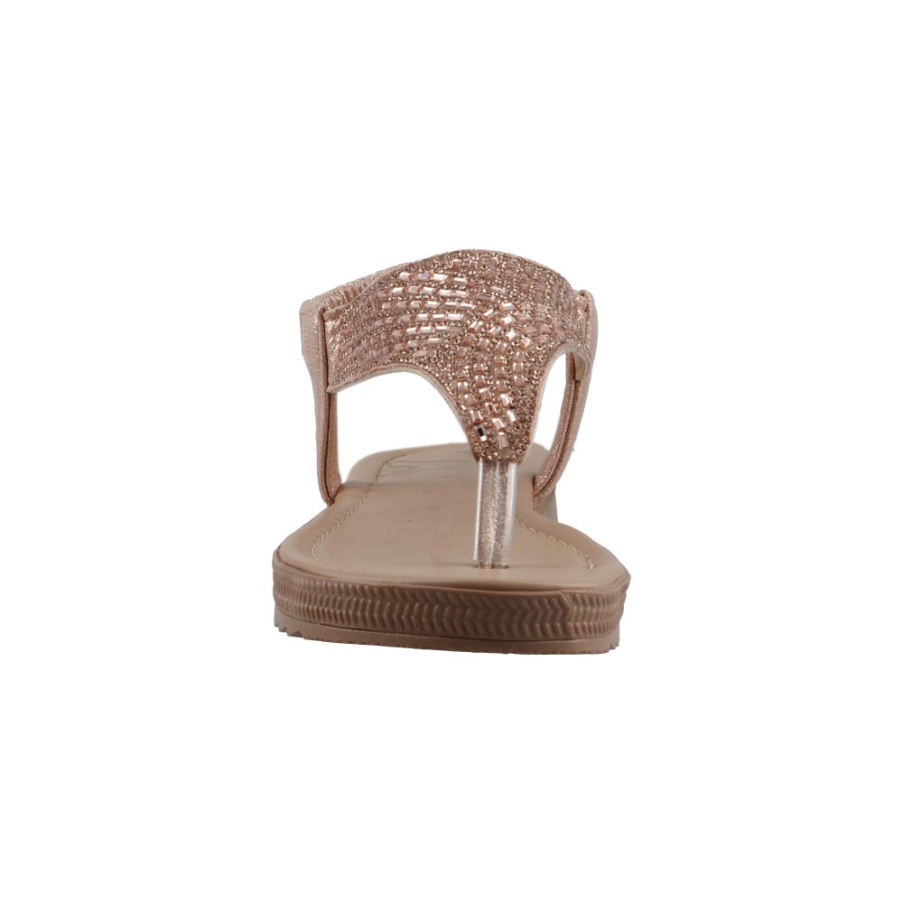 Foto 6 pulgar | Sandalia Mujer Mama Lola 703 Oro Rosado Huarache Casual De Piso Dama Talla 22 A 26 E