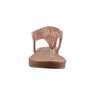Foto 5 | Sandalia Mujer Mama Lola 703 Oro Rosado Huarache Casual De Piso Dama Talla 22 A 26 E