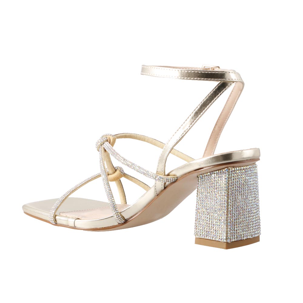 Foto 4 | Sandalia Vestir Magic Cloud By Sprinkles Orig2 Champagne Tacon Bajo Ancho Talla 23 A 27 E