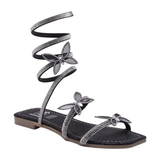 Foto 1 | Sandalia Calzado Watanabe Color Negro Altas Mariposas