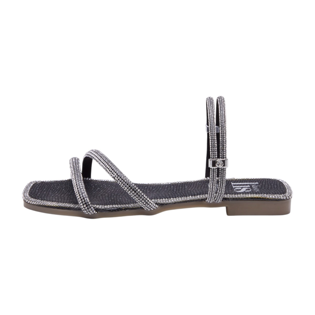 Foto 5 pulgar | Sandalias Calzado Watanabe Color Negro Planas Brillos